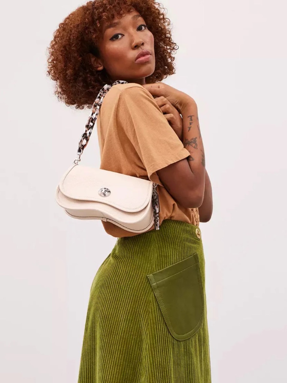 New Coach Wavy Dinky Coachtopia Leather Crossbody Bag
